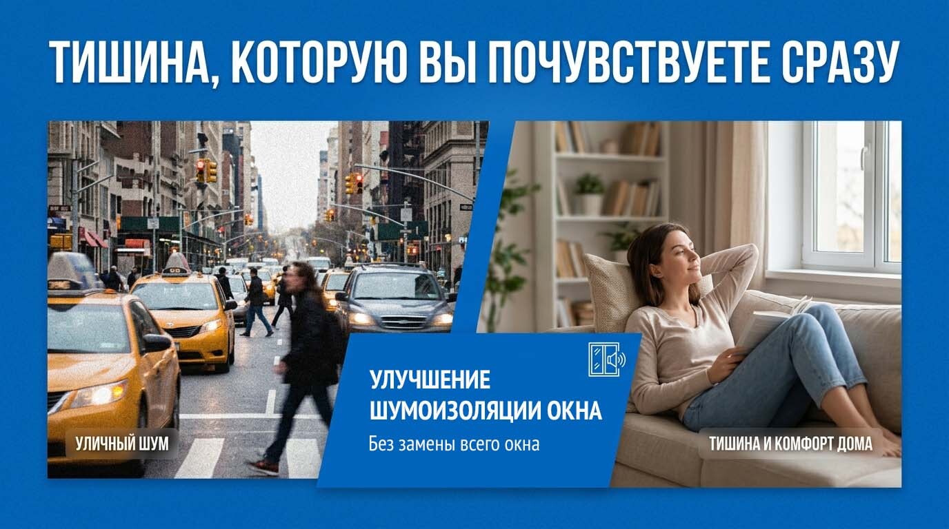 Скидка 25% на улучшение шумоизоляции