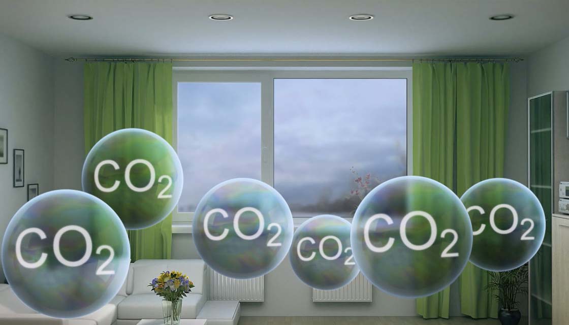 Углекислый газ СО2 в комнате