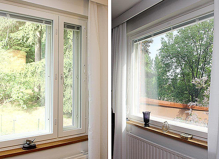 Финские двухрамные деревянные окна Skaala со стеклопакетом
