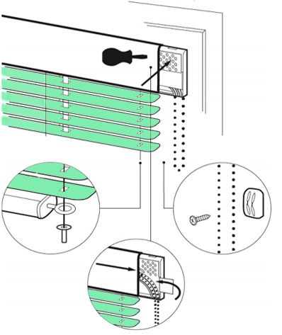 Инструкция по установке горизонтальных жалюзи