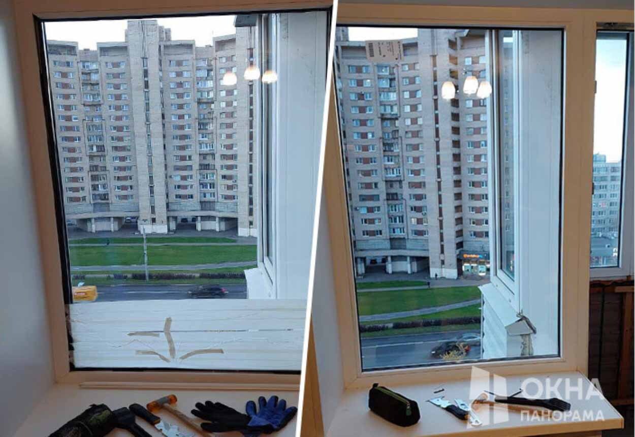 Замена разбитого стекла в стеклопакете Замена разбитого стекла в стеклопакете