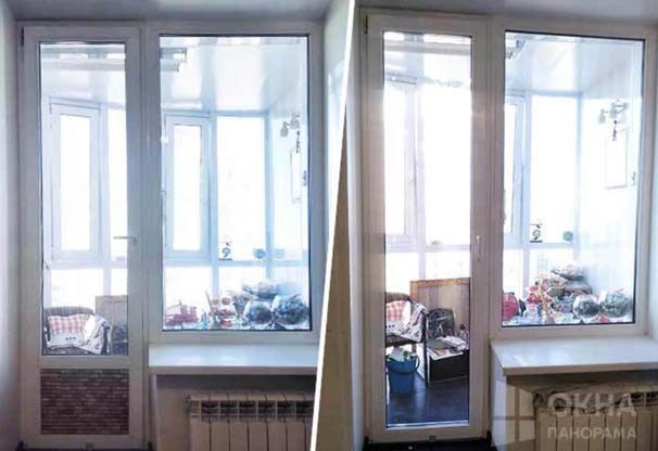 Замена сэндвич-панели на стеклопакет в балконной двери